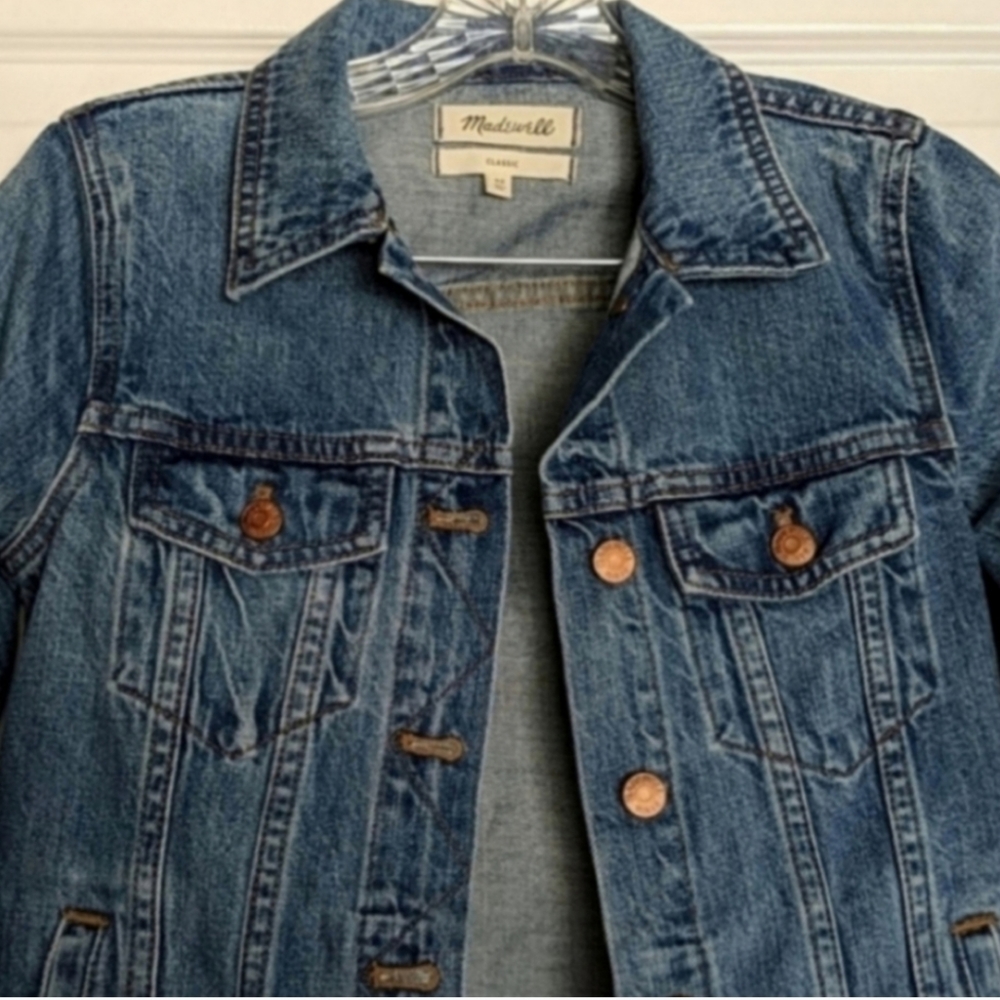 Madewell Medium Wash Denim Jacket XS - Picture 4 of 8
